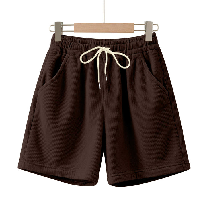 Herren nan gerippte Jersey-Shorts mit elastischem Bund, dekorativem Kordelzug und seitlichen Eingrifftaschen Echo Archiv