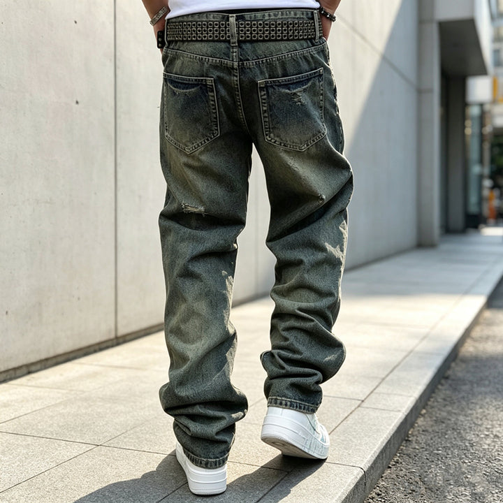 Herren Lässige Ripped Jeans Echoarchiv