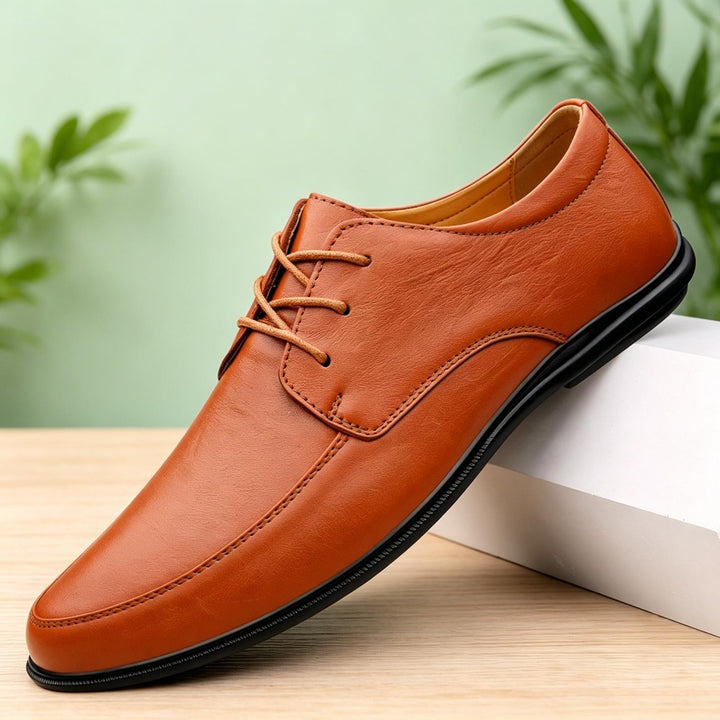Herren Elegante Echtleder Schnürschuhe Echoarchiv