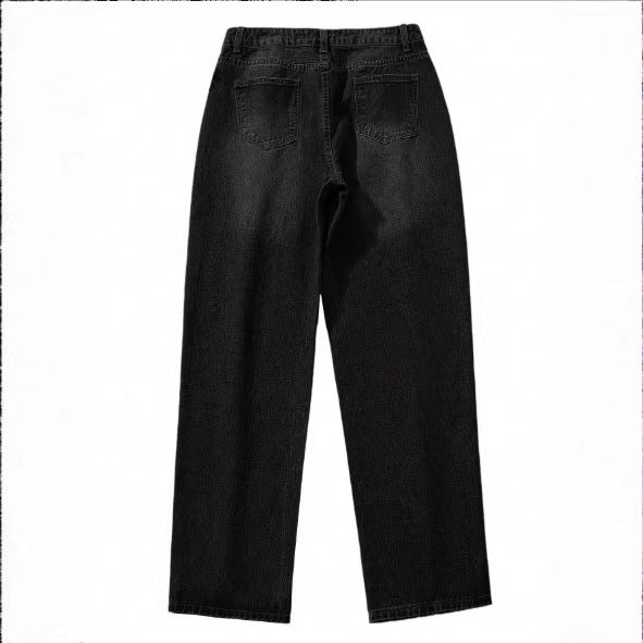 Damen High‑Waist Relaxed-Fit Jeans im Boyfriend-Stil mit Sichtbarer Knopfleiste und Aufgekrempeltem Saum Echo Archiv