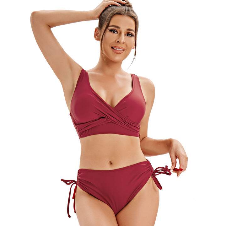Damen Modischer Wickelbikini mit verstellbaren Trägern Echo Archiv