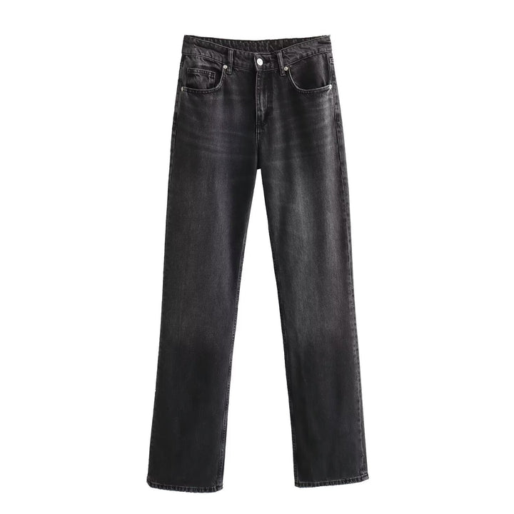 Damen Highwaist-Jeans mit geradem Bein, Five‑Pocket‑Schnitt und Vintage‑Waschung Echo Archiv