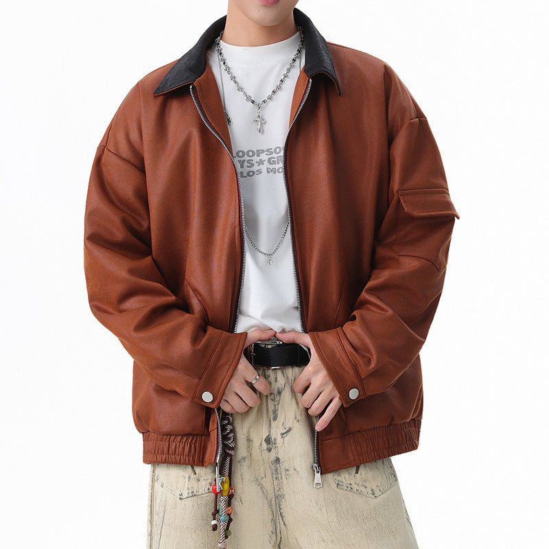 Herren Oversized Utility-Jacke mit praktischem Reißverschluss Echoarchiv