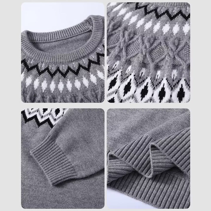 Damen Modischer Grobstrickpullover mit Zopfdesign Echoarchiv