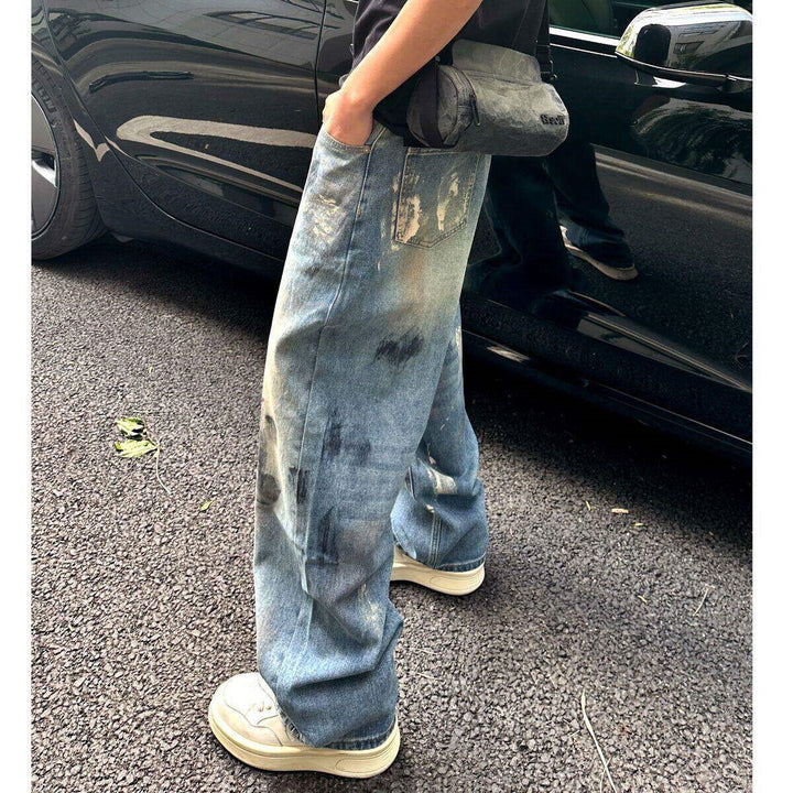 Herren Bequeme Oversized-Jeans Echoarchiv