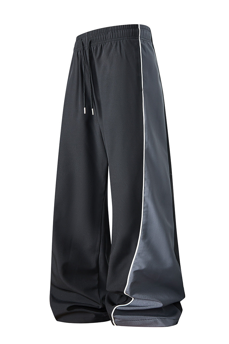 Herren Extrabreite Trackpants mit glänzenden Seiteneinsätzen & Kontrastpaspel Echo Archiv