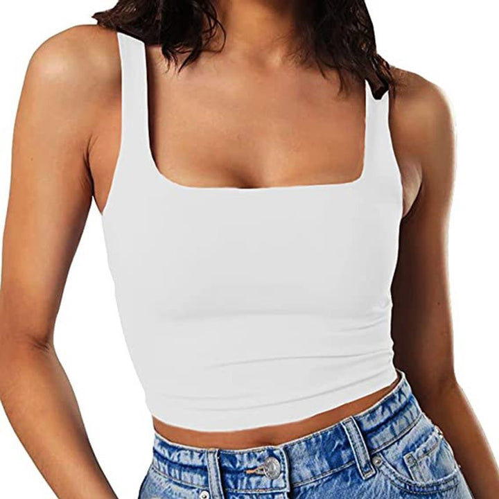 Damen Crop-Top mit quadratischem Ausschnitt und schmalem Schnitt Echo Archiv
