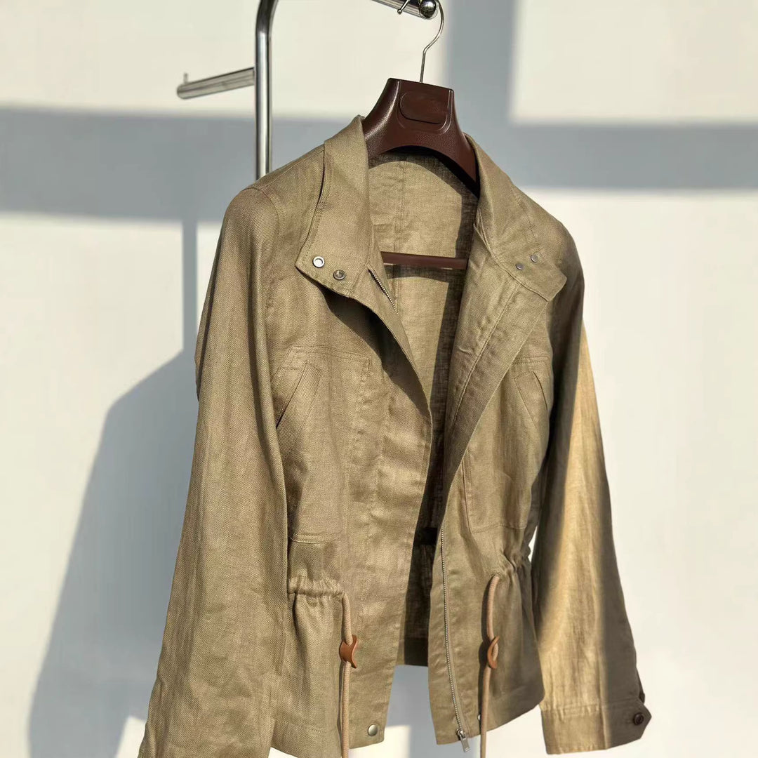 Damen elegante Übergangsjacke mit hohem Kragen Echoarchiv 1789268837