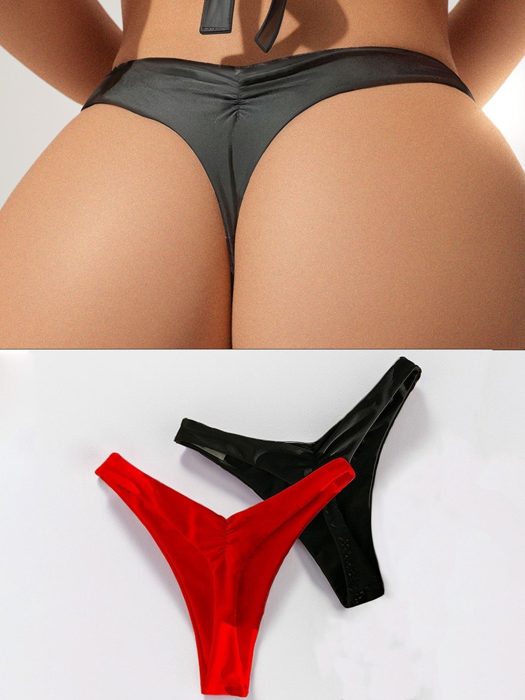 Damen Hochgeschnittener Bikini mit seitlichen Bindebändern Echo Archiv