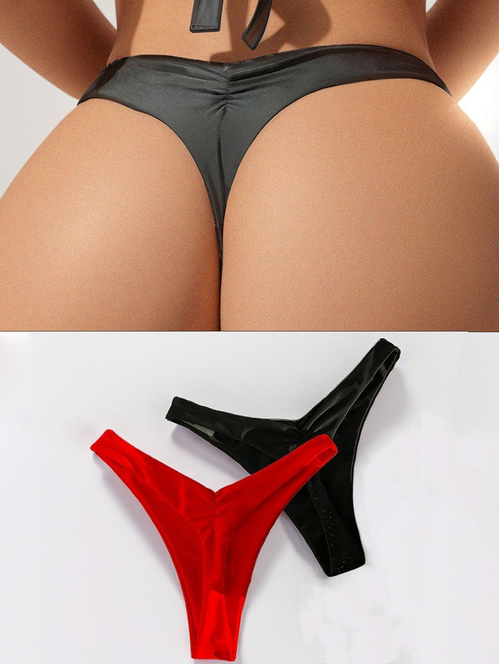 Damen Hochgeschnittener Bikini mit seitlichen Bindebändern Echo Archiv