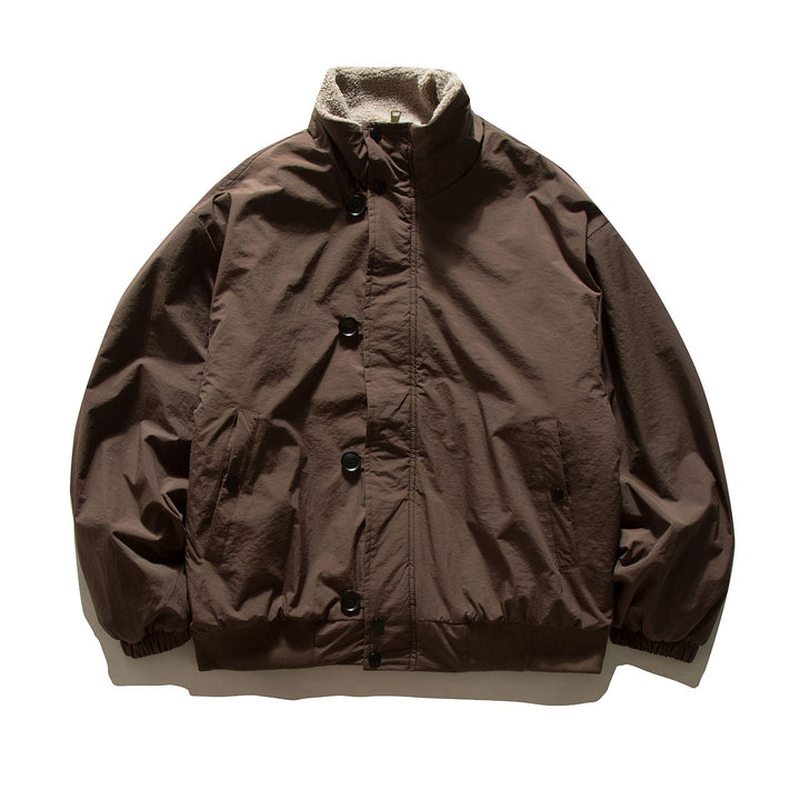 Herren Kurz geschnittene Thermo‑Blousonjacke mit hochgeschlossenem Sherpa‑Kragen Echoarchiv