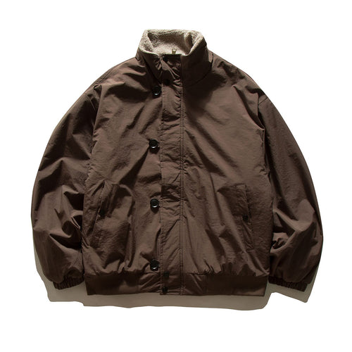 Herren Kurz geschnittene Thermo‑Blousonjacke mit hochgeschlossenem Sherpa‑Kragen Echoarchiv