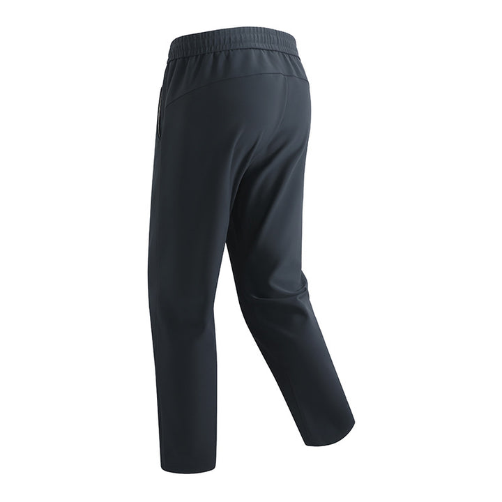 Herren Slim-Tapered Performance-Jogginghose aus wasserabweisendem Funktionsstoff mit elastischem Kordelbund & verdeckten Reißverschlusstaschen Echoarchiv