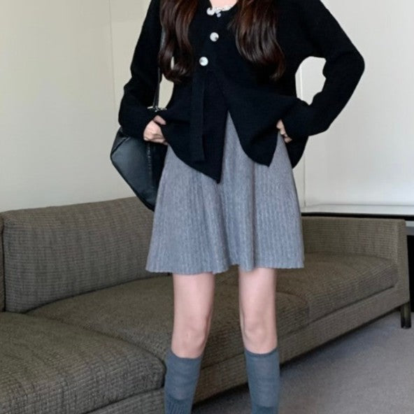 Damen Modischer Plissee-Rock mit elastischem Bund Echo Archiv