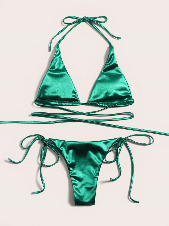 Damen Triangel-Bikini mit verführerischem Satin-Finish Echo Archiv