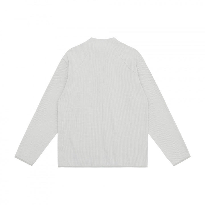 Unisex Waffelstrick-Halbzip-Pullover mit Raglanärmeln Echo Archiv