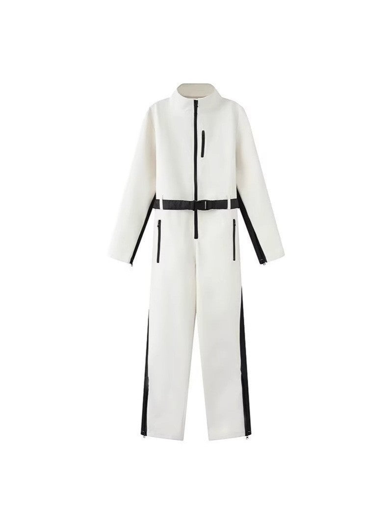 Damen Utility-Overall mit hohem Kragen, funktionalen Reißverschlüssen und Taillengürtel Echo Archiv