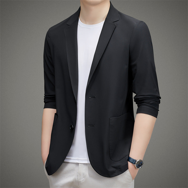 Herren eleganter Blazer mit lässigem Schnitt und praktischen Taschen Echoarchiv