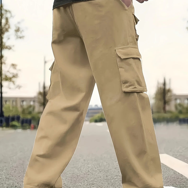 Herren Oversized Cargohose mit verstärkten Klappfächern und geradem Bein Echo Archiv