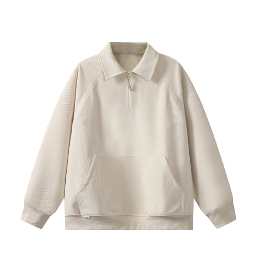 Unisex Halbzip‑Sweatshirt mit Waffelstruktur und Kängurutasche Echoarchiv