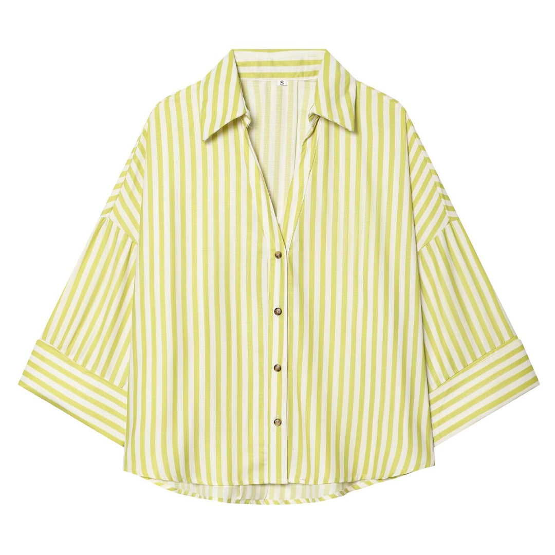 Damen Hemdblusenshirt mit lässigem Schnitt und eleganten 3/4-Ärmeln Echo Archiv