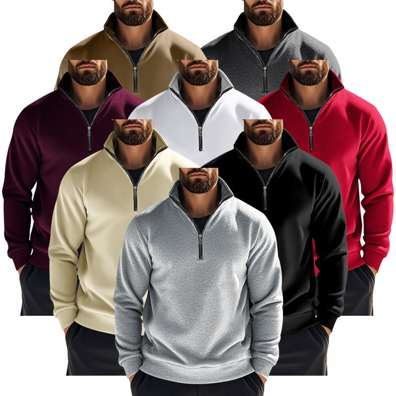 Herren Fleece-Pullover mit halbem Reißverschluss Echoarchiv
