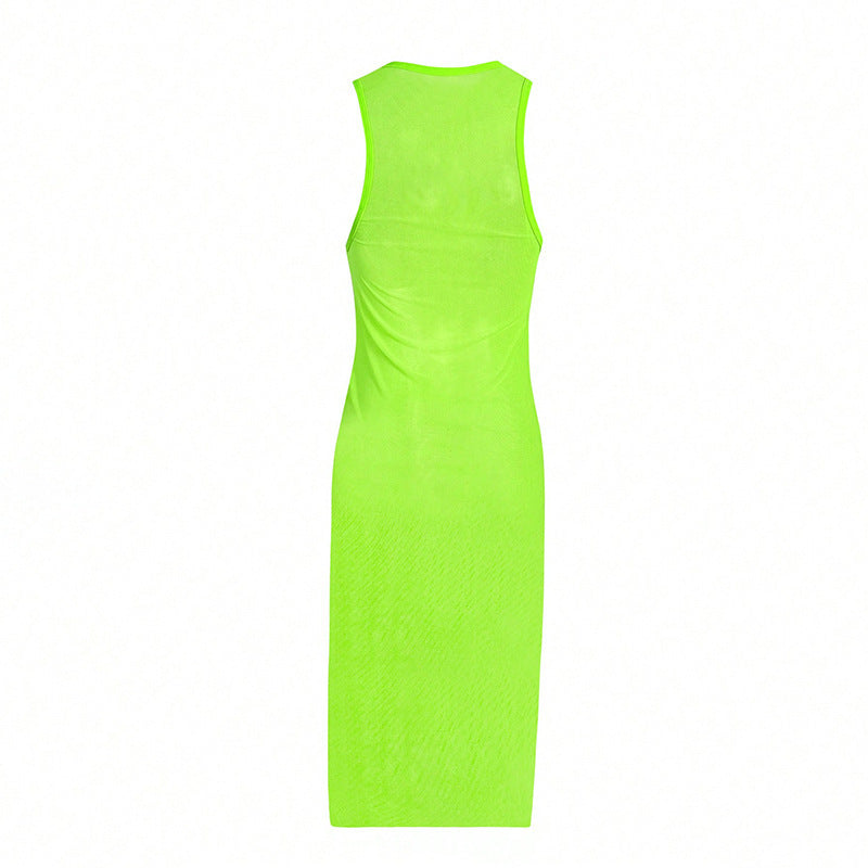 Damen elegantes Midi-Kleid mit Raffungen Echo Archiv