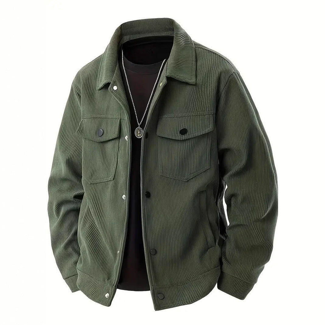 Herren strukturiertes Oberteiljacke mit praktischen Taschen Echoarchiv