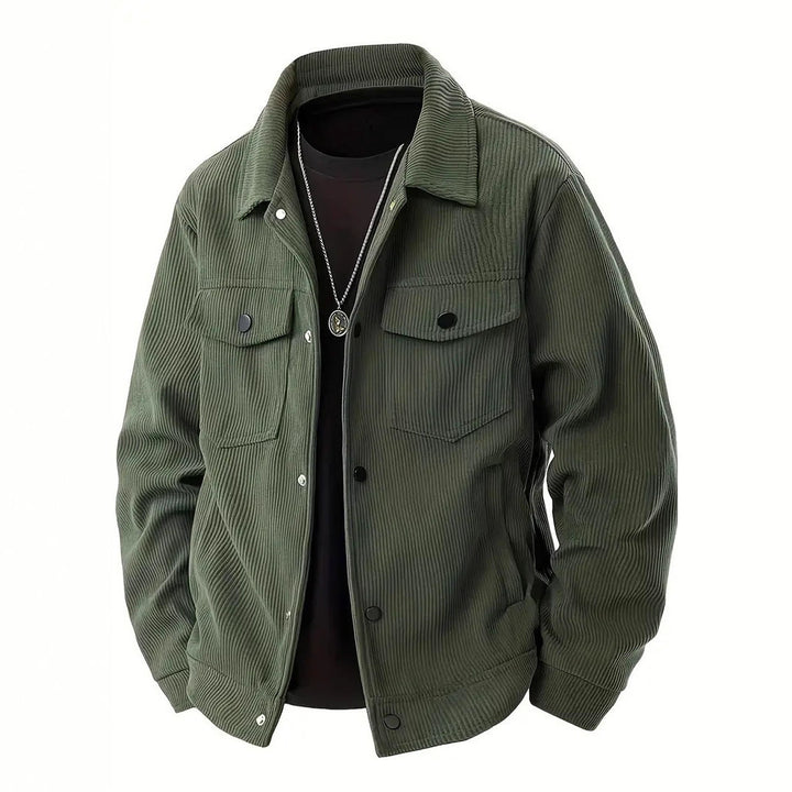 Herren strukturiertes Oberteiljacke mit praktischen Taschen Echoarchiv