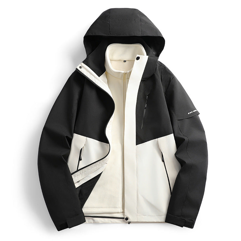 Damen nicht wasserdichte Softshell Outdoor-Jacke mit Kapuze atmungsaktive Membran – Célinea