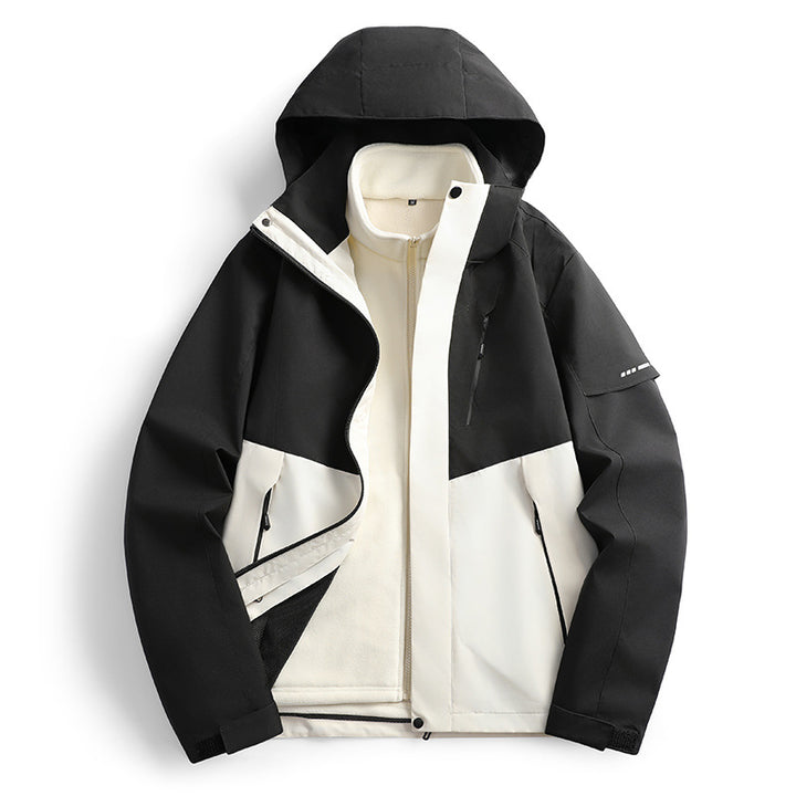 Damen nicht wasserdichte Softshell Outdoor-Jacke mit Kapuze atmungsaktive Membran – Célinea