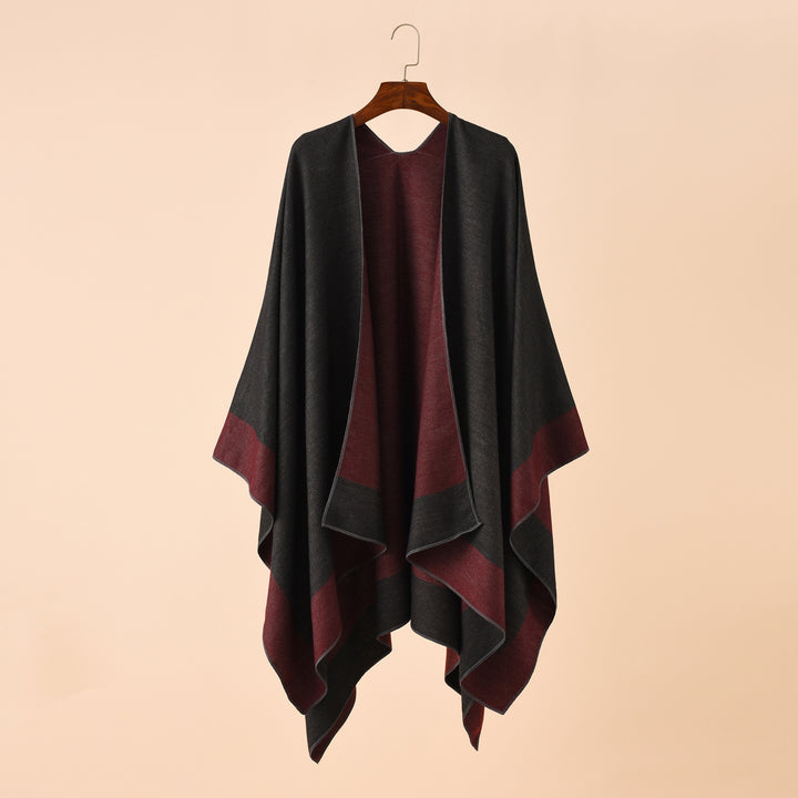 Damen Wendeponcho aus feiner Kaschmir-Mischung – Avérine