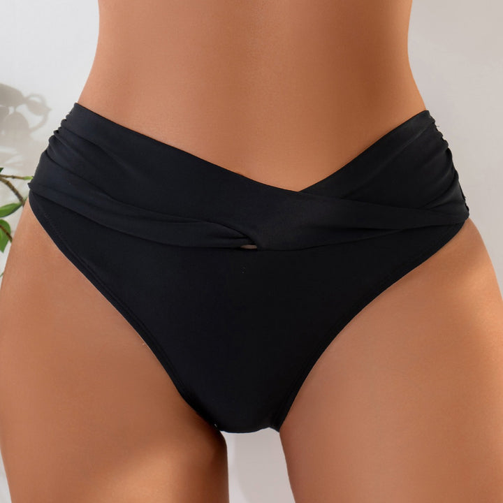Damen Hochtaillierte Badehose mit eleganter Raffung Echo Archiv