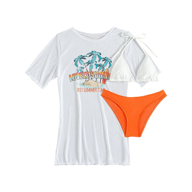 Damen Strandoberteil mit lebhaftem Sommermotiv Echo Archiv