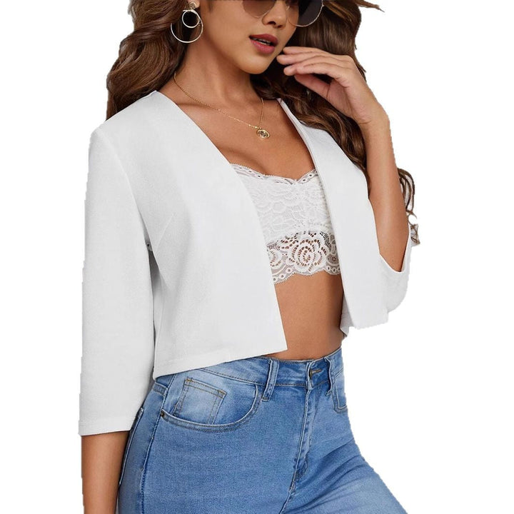 Damen Cropped Blazer mit Eleganter Silhouette und Lockerer Passform Echoarchiv