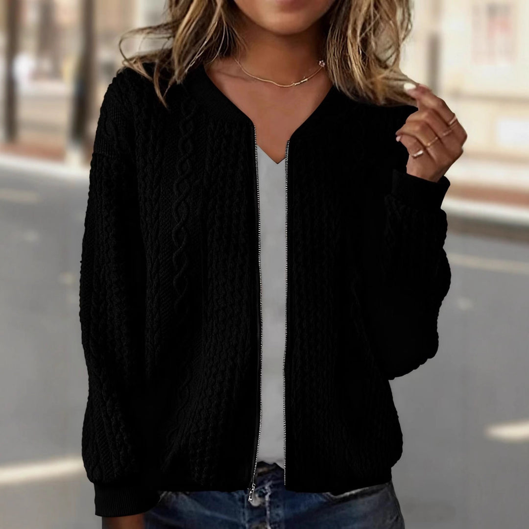 Damen Elegante Strickjacke mit Reißverschluss Echo Archiv