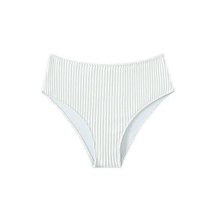 Damen Hochgeschnittene Bikinihose mit horizontalem Streifenmuster Echo Archiv