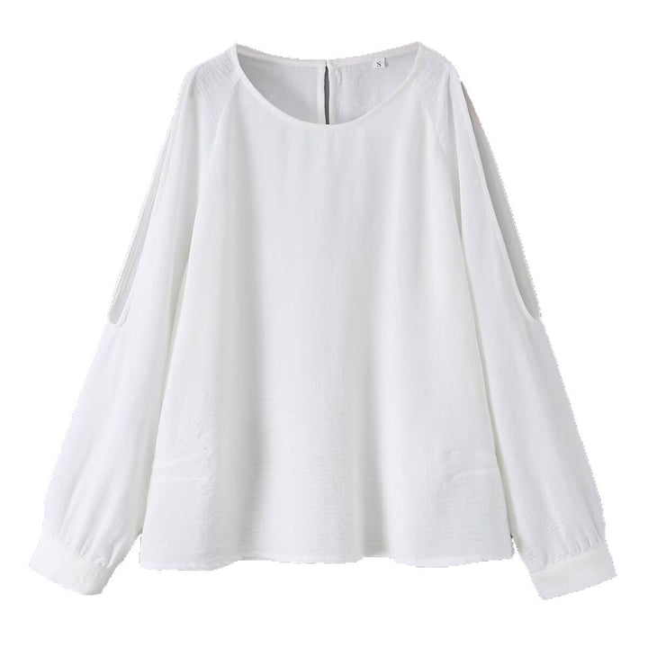 Damen Leichte Oversize-Bluse mit Cut-Out-Ärmeln und Rundhalsausschnitt Echo Archiv