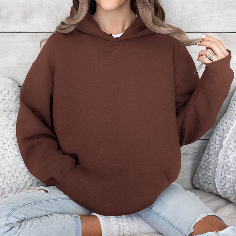 Damen Oversize Kapuzenpullover mit weihnachtlichem Glitzer-Weinglas-Print Echoarchiv