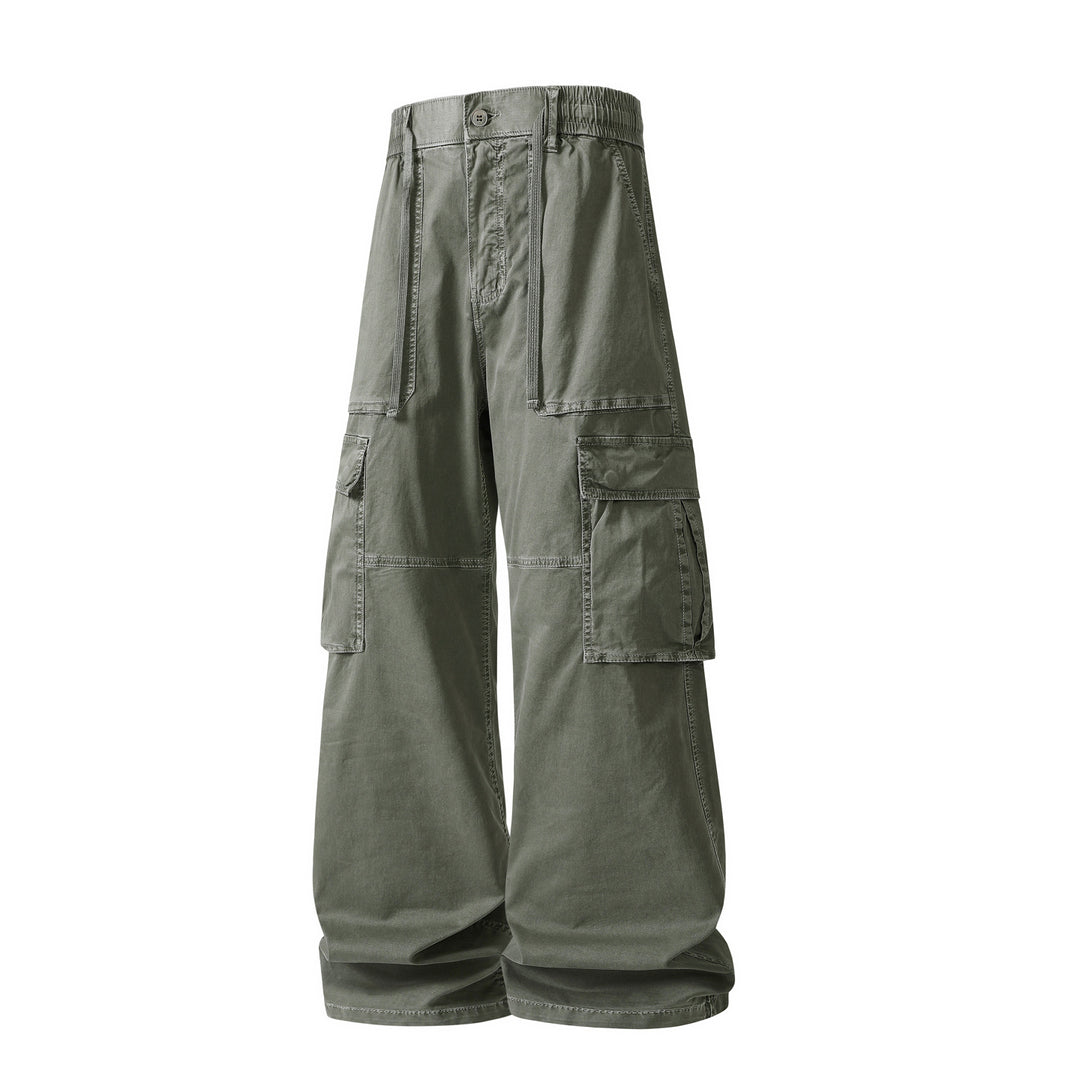 Herren Extraweite Utility-Cargo-Hose im Baggy‑Cut mit elastischem Bund und Mehrfachklappentaschen Echo Archiv