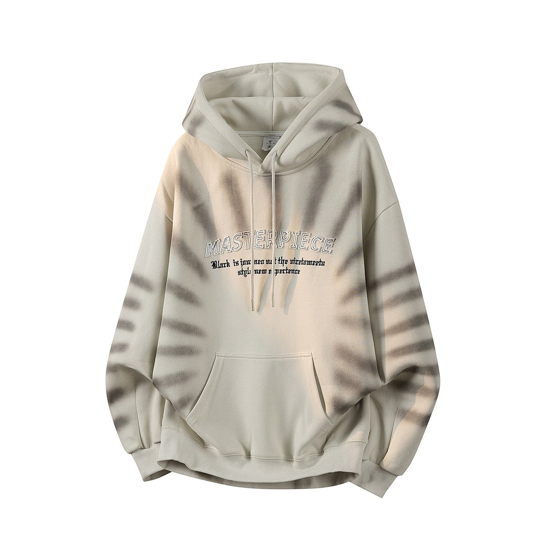Unisex Oversize Kapuzenpullover mit handschriftlichem Grafik-Print, Kängurutasche & geripptem Saum Echoarchiv