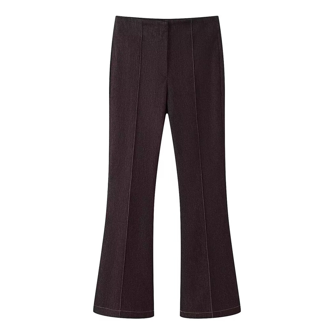 Damen Highwaist-Schlaghose mit Bügelfalte und leichtem Stretch Echoarchiv