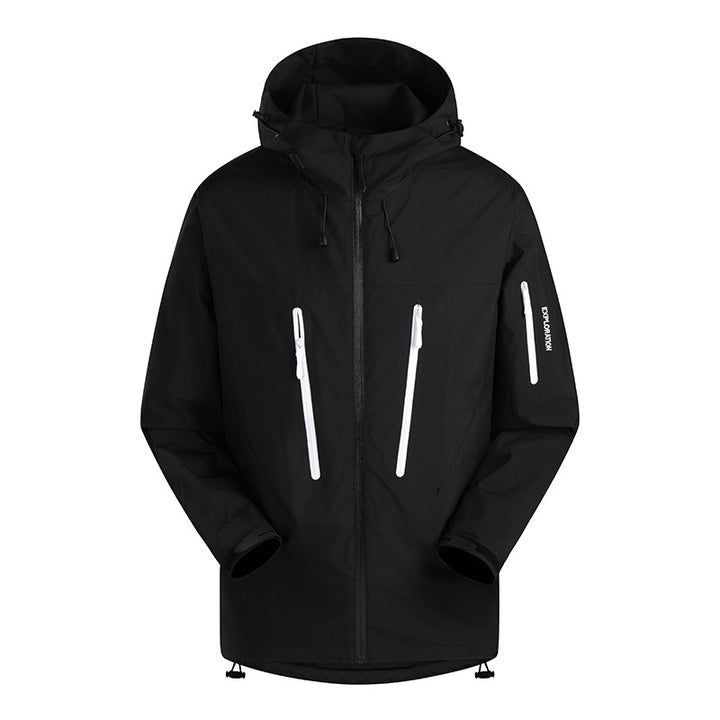 Herren Dreilagige atmungsaktive Hardshell-Outdoorjacke mit Kapuze und verschweißten Nähten Echo Archiv