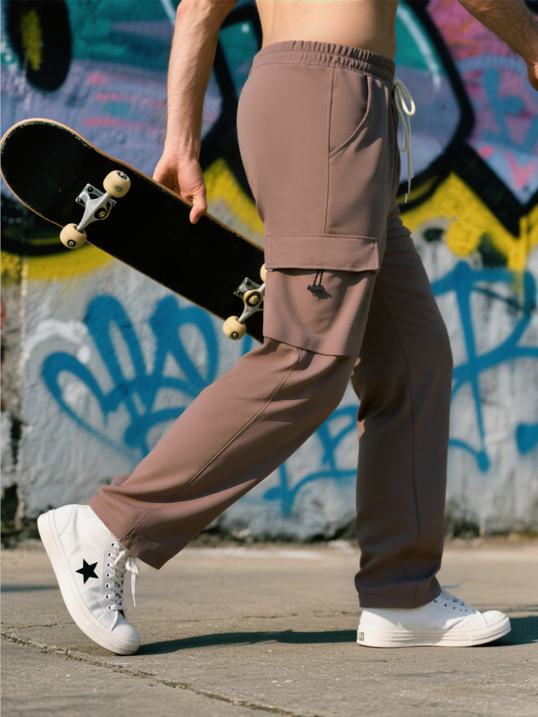 Herren Sportliche Cargo-Hose mit praktischen Taschen und elastischem Bund – Bravaro