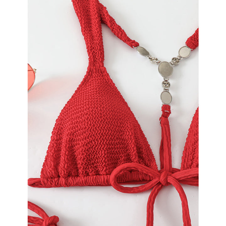 Damen Triangelbikini mit raffinierten Knoten und hochwertigem Häkel-Design Echo Archiv