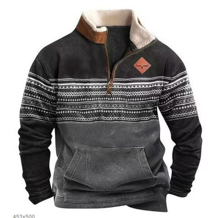 Herren Modischer Hoodie mit Kapuze und maritimem Druck Echoarchiv