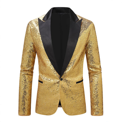 Herren Glamouröser Paillettenblazer Echoarchiv