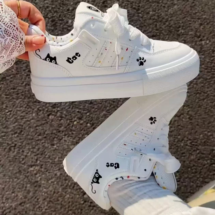 Damen Trendige Plattform Sneakers mit modischen Tiermotiven Echo Archiv