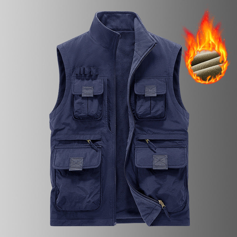 Herren Multifunktionale Utility‑Weste mit Fleecefutter & Mehrfach‑Taschen Echo Archiv
