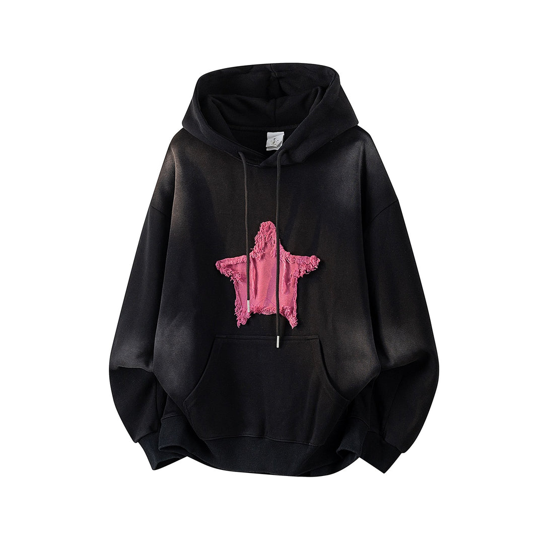 Unisex Oversize Kapuzenpullover mit handschriftlichem Grafik-Print, Kängurutasche & geripptem Saum Echoarchiv